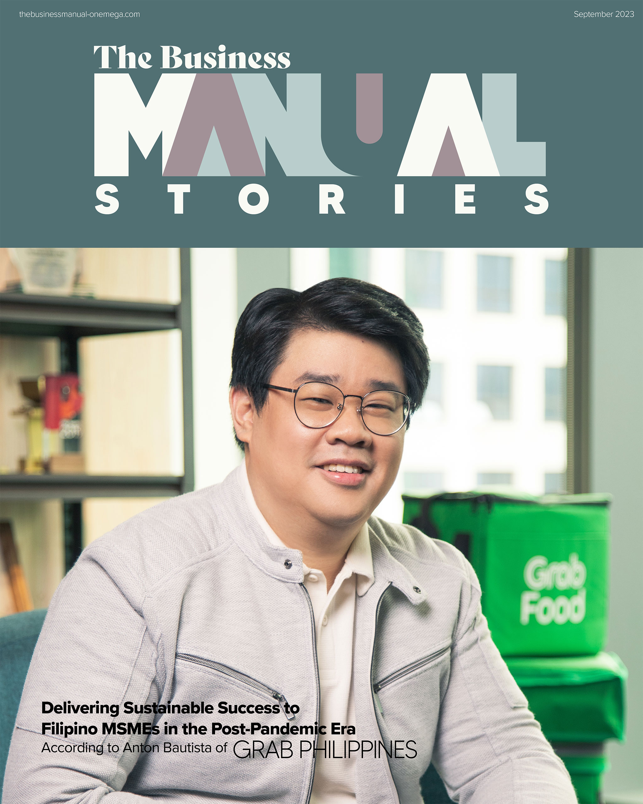 The Business Manual cover on Anton Bautista, Senior Director for Deliveries and Business Development of Grab Philippines