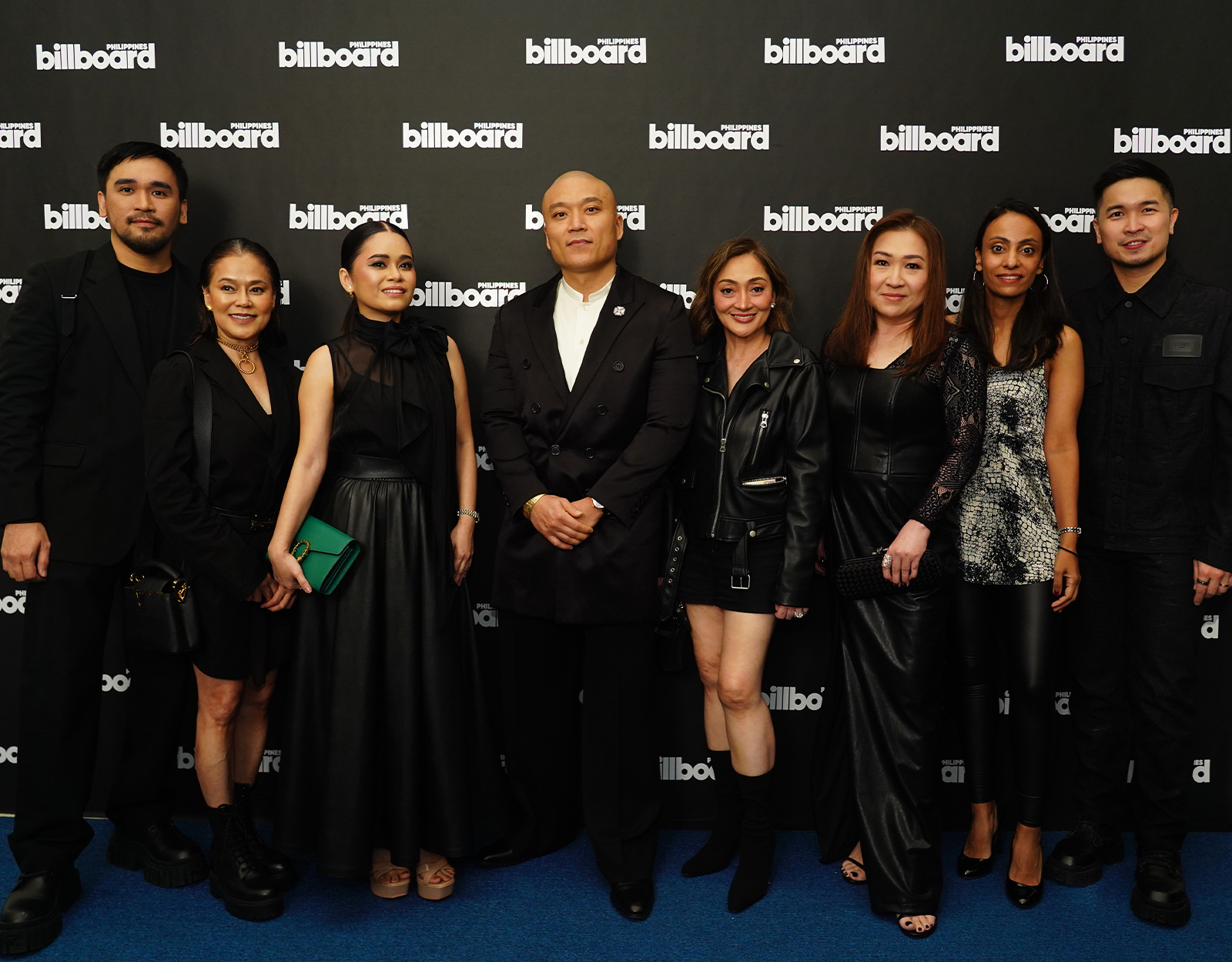 From L to R: AGC Power Holdings Corp. CEO Archie Carrasco; MGLI COO Rhoda Campos-Aldanese; MMGI COO and Billboard Philippines Publisher Anne Bernisca; Billboard President Mike Van; Live Nation Philippines Managing Director Rhiza Pascua; Universal Records Managing Director Kathleen Dy-Go; Penske Media Vice President Gurjeet Chima; and AGC Power Holdings Corp. AVP for Corporate Affairs Randolf Palanca Jr.
