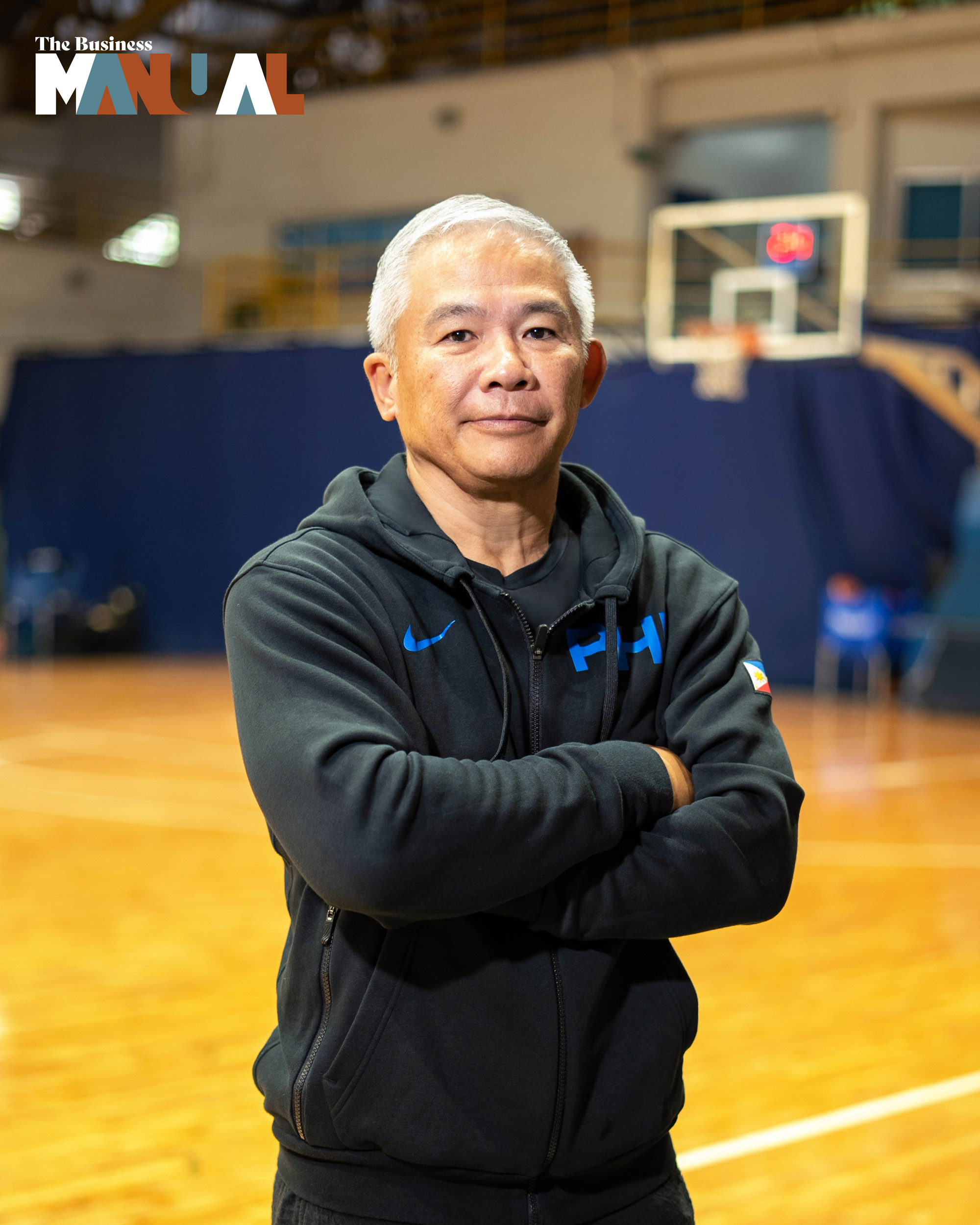 Coach Chot Reyes of Coachcom, Inc. at the basketball court