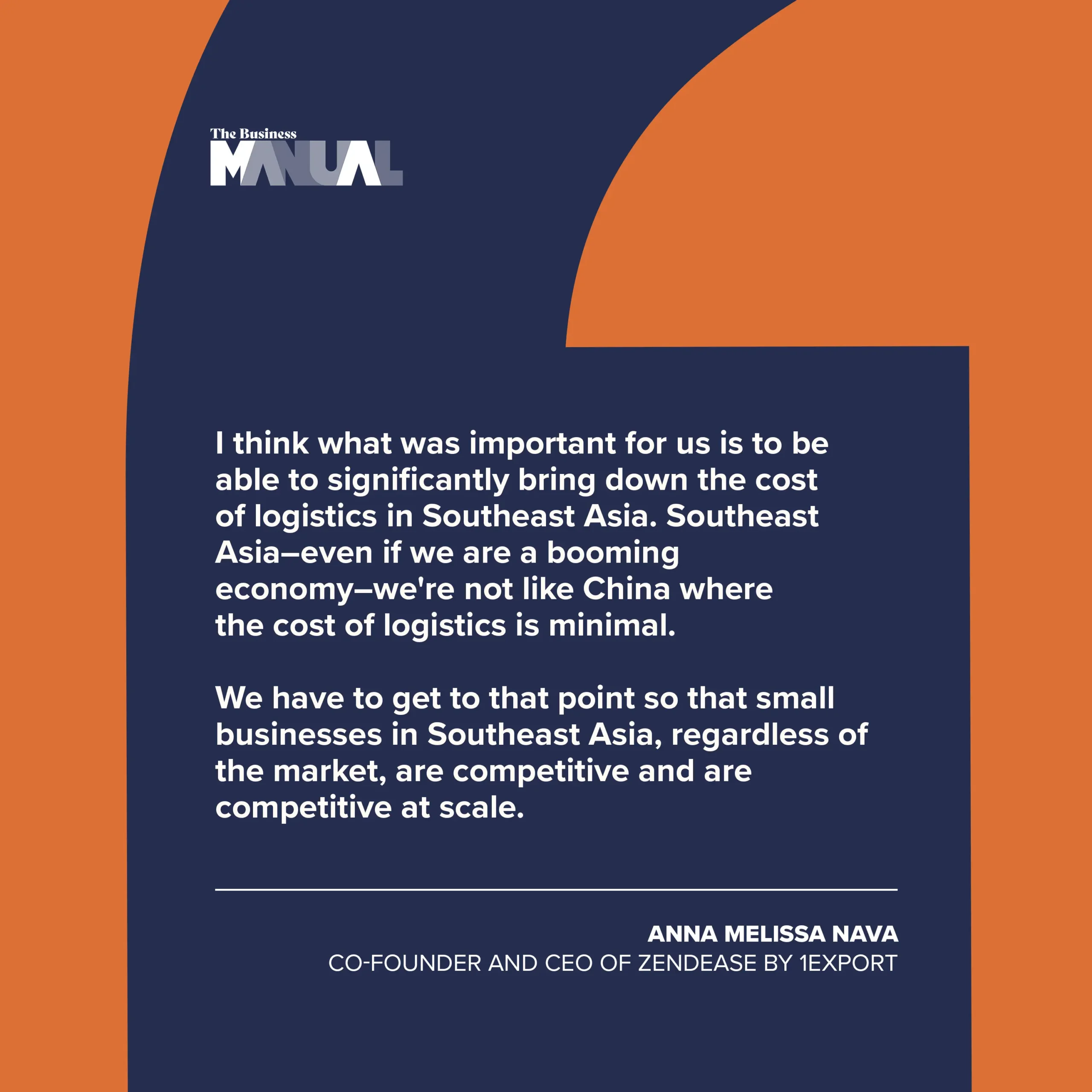 Anna Melissa Nava of 1Export The Business Manual Start-Up Quote 2