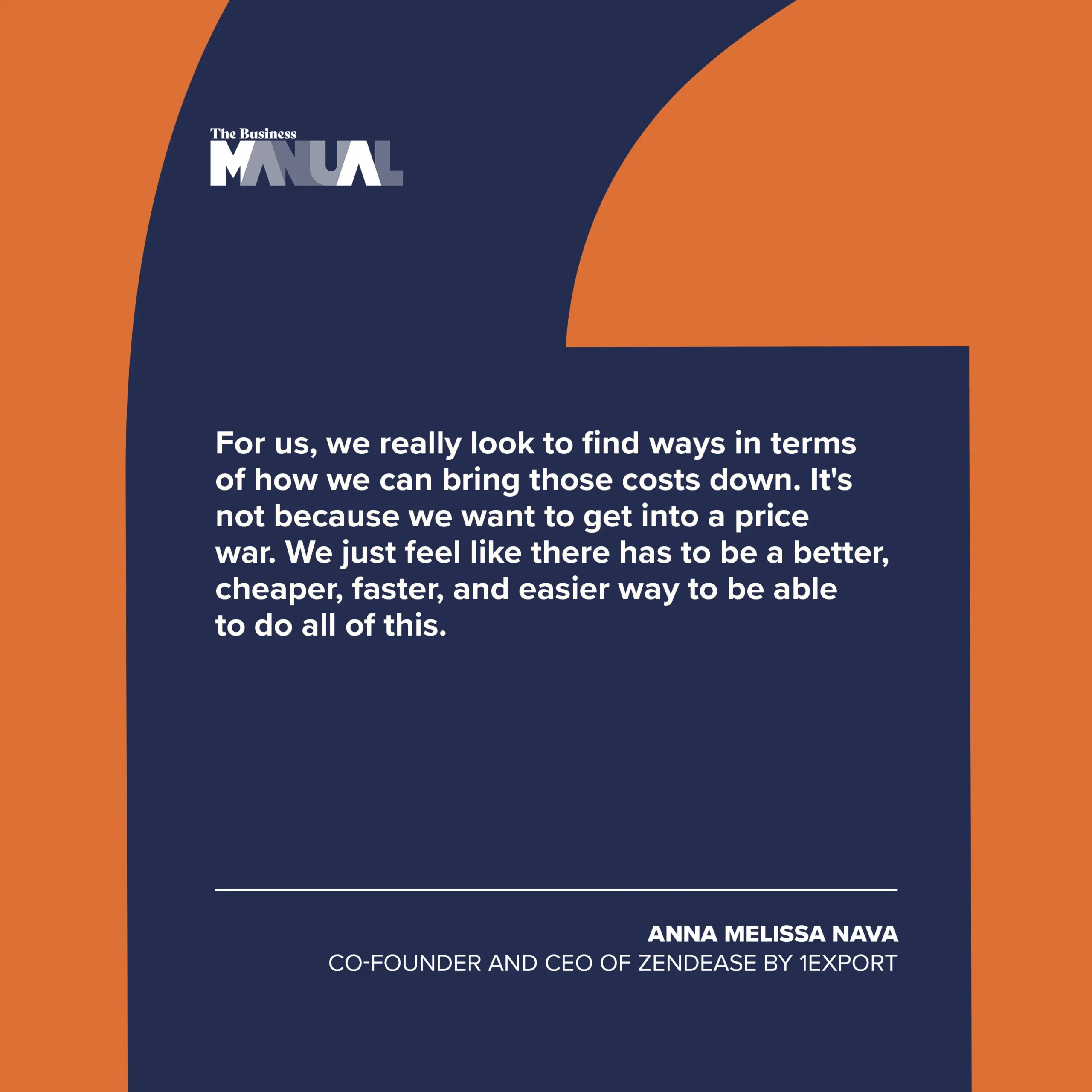 Anna Melissa Nava of 1Export The Business Manual Start-Up Quote 4
