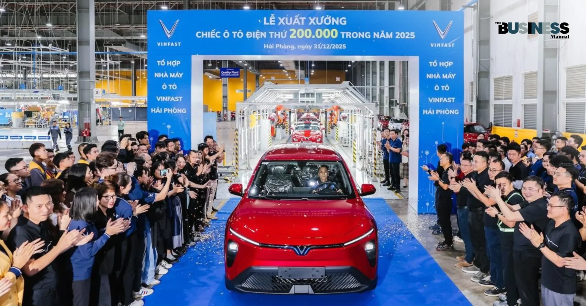 With a production capacity comparable to gigafactories, VinFast's Hai Phong plant achieved a record-high production of 200,000 EVs in 2025.