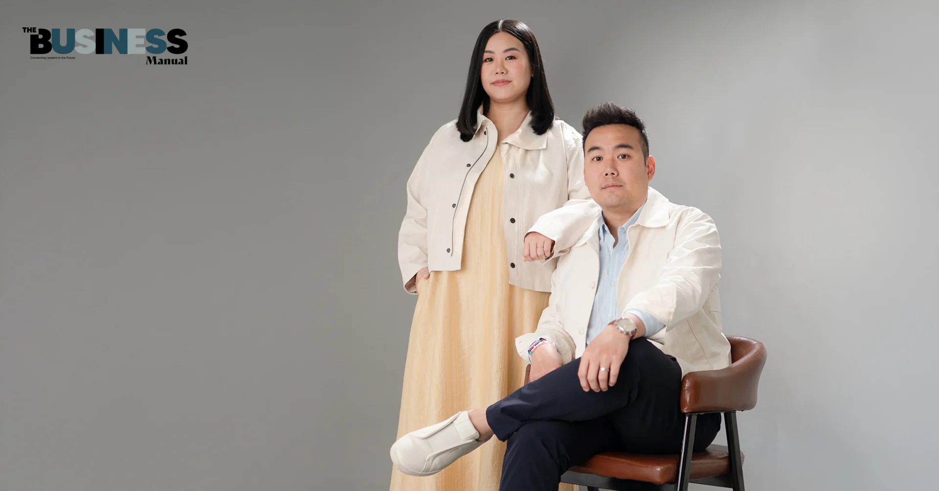 Bryan and Amanda Liu discussing Philippine family business succession at the Golden ABC headquarters in Quezon City.