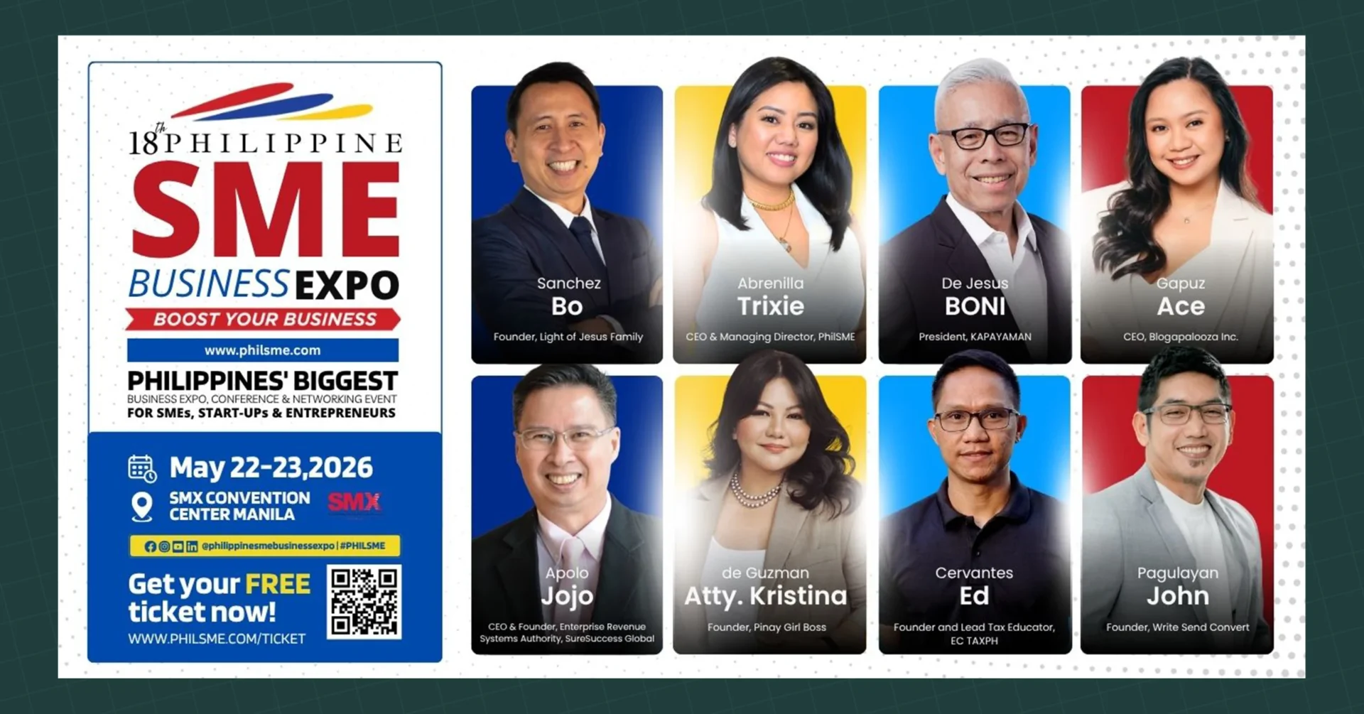 The 18th PHILSME Business Expo and Conference connects Philippine MSME founders and decision-makers at the SMX Convention Center Manila.