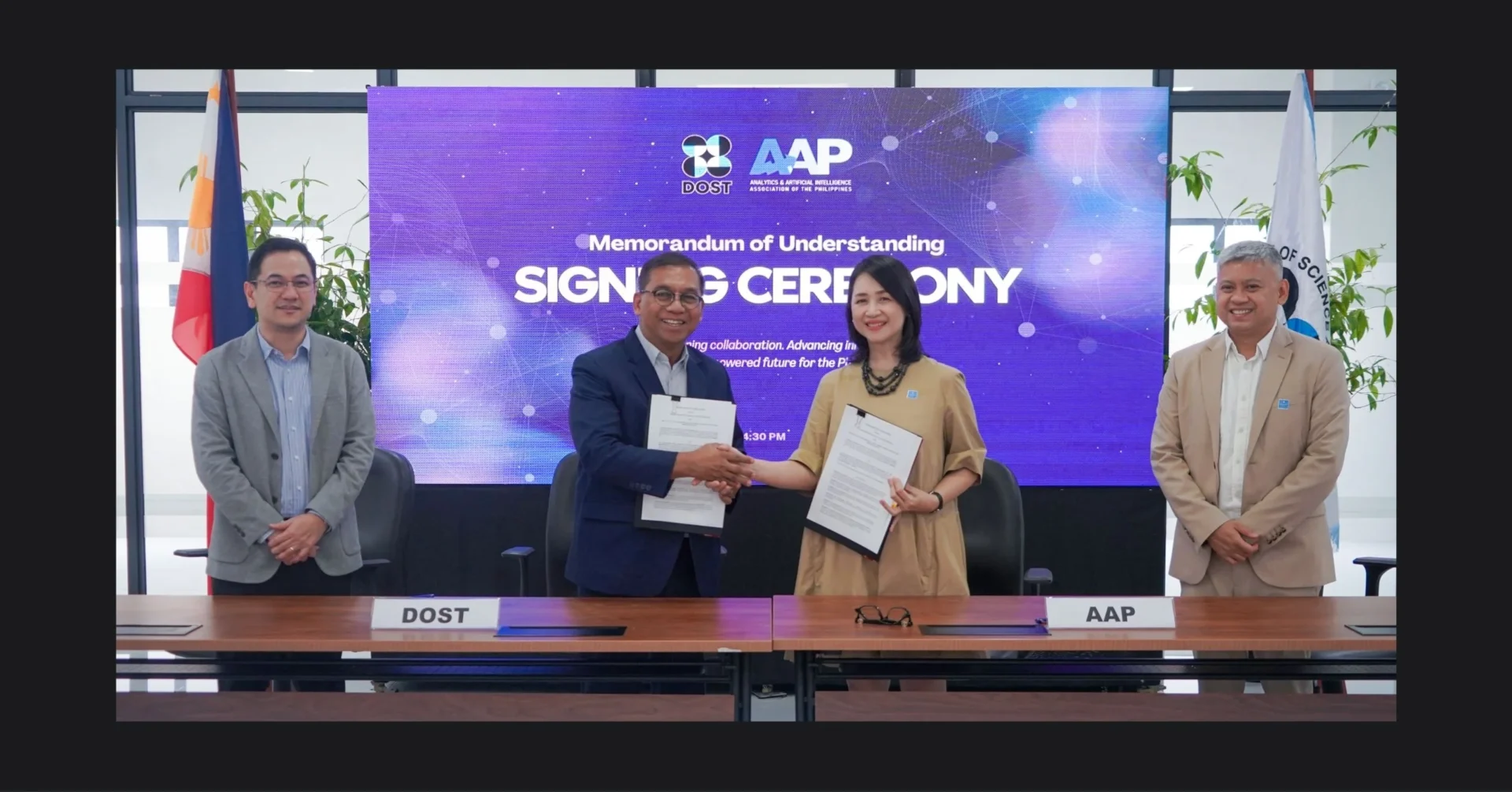 The DOST and AAP signed a memorandum of understanding on June 29, 2026 to support the development, adoption, and responsible use of artificial intelligence and data analytics in the Philippines.